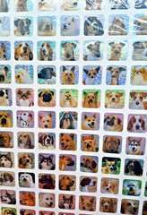 Vintage Laser Stickers – Square Dogs 3/4″ Pack of 96 New in Package Acid Free