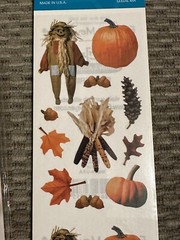 Lot Of Fall Thanksgiving Turkey Leaves Pumpkins Corn Scarecrow ￼Stickers