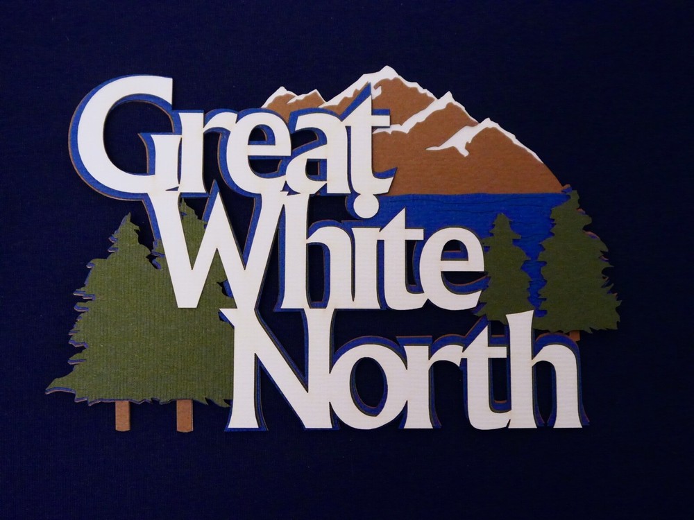 Great White North Laser Die Cut Title Travel Canada Scrapbooking Cards Crafts 5R