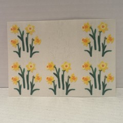 Vintage Sandylion Fuzzy rare flower daffodil flowers vintage set of 5 small pack