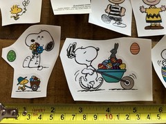 2010 Peanuts Snoopy Charlie Brown Scrapbooking Stickers Nice Sized Easter Spring