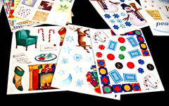 Lot Shell & Asian Mayabi Photo Mounting Paper, Christmas Stickers Plus