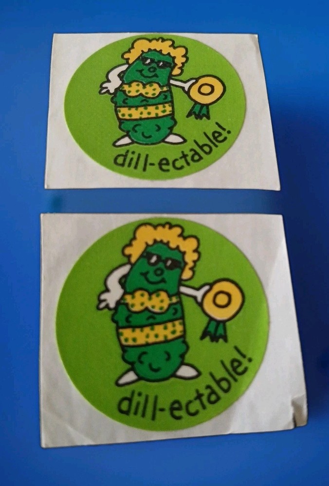 1980s Trend Scratch And Sniff Dill Pickle Stinky Stickers (2)