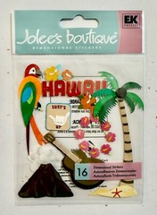 Lot of 4 – Jolee’s Boutique 3D Stickers TRAVEL Tropical Vacation Hawaii Beach…