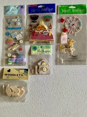 Craft Lot Supplies – Paper, Glitter Sheets, Stickers, Wood Ducks