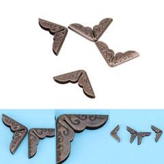 100PCS Album Folders Crafts Scrapbook Antique Bronze Book Corner Protector