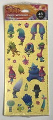 Trolls Scrapbooking Craft Stickers 2 Sheets New 46 PSC