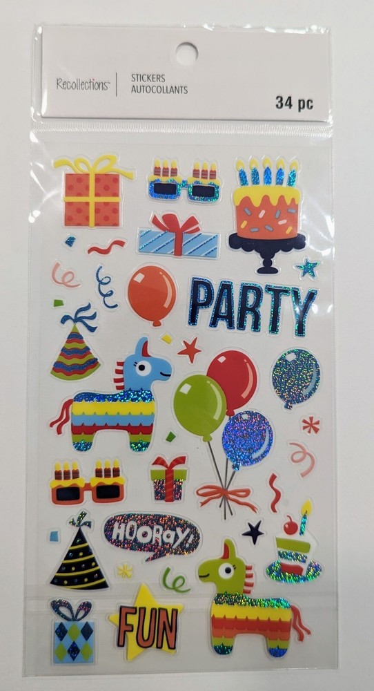 Boy Birthday Party Themed Scrapbooking Stickers by Recollections