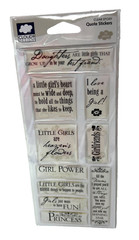 Cloud 9 Design Clear Epoxy Quote Stickers 10 Pieces Daughter Girl Power Princess