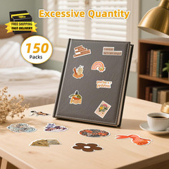 150Pcs Vintage Scrapbook Stickers,Waterproof Sticker Pack, DIY Craft for Water B