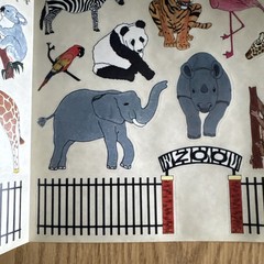 Sticker Roll~ Scrapbook Mania Sticker Sheets Zoo 10.5″ x 8.5″ Over 45 Sheets