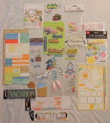Lot of Vacation Theme Stickers for Scrapbooking, Journal & Greeting Card Making
