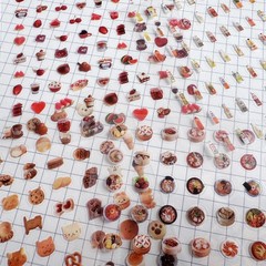 2000+ Mini Stickers Pack, 36 Sheets Tiny Food & Snack Stickers with Tweezer, …