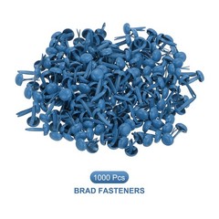1000 PCS Paper Brass Fasteners Split Pins, Dark Blue, 4.5 x 8 mm