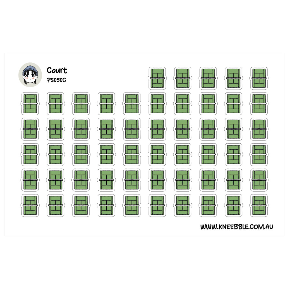 Tennis Court Planner Stickers – Organize Schedule & Track Matches Easily