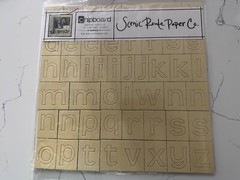 Scenic Route Paper Co Chipboard Alphabet Redmond Cream Lowercase Letter Stencil