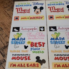 Mickey Mouse Disney Theme Park Phrase Stickers By Sandy Lion 5.5×12 (2) Sheets