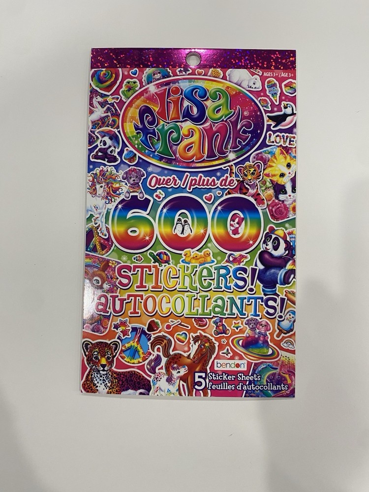 Lot Of 3 Lisa Frank Sticker Books 1800 Stickers Total Colorful 90’s Style