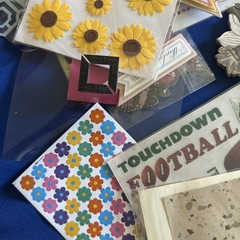Card Making Scrapbooking LOT Embellishments Ann G, Cut Outs. 4 RollsVinyl Paper
