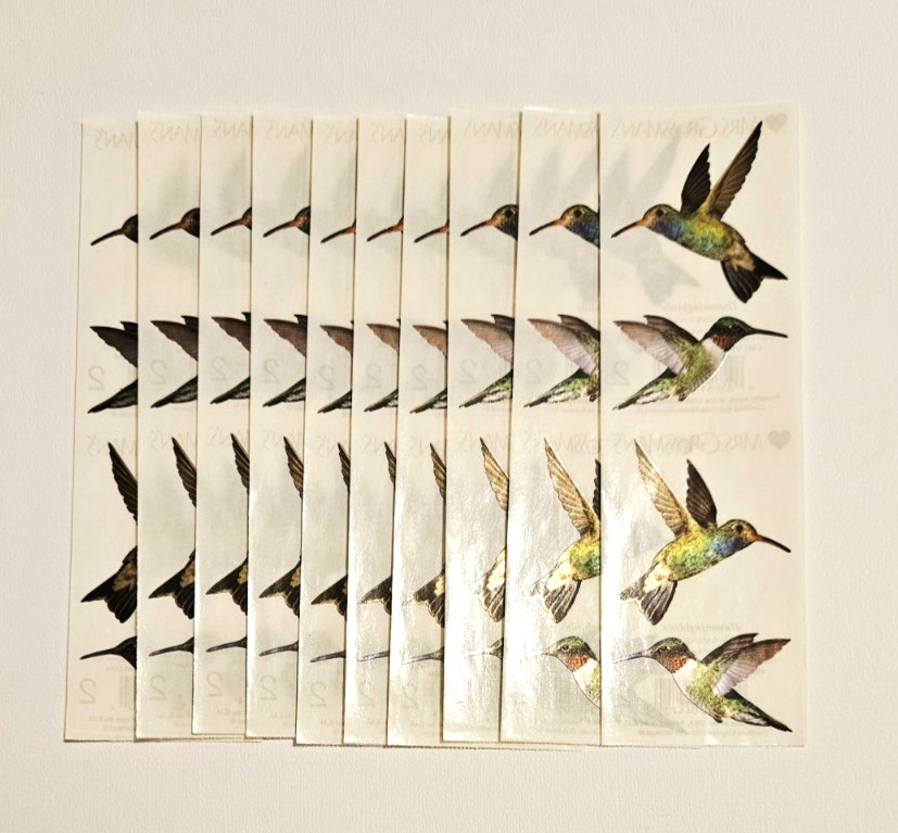 Mrs. Grossman’s Stickers Lot of 10 Strips ~Hummingbirds Photoessence~ 2011