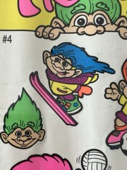 Vintage 1990’s Mello Smello Neon Troll Stickers NOS Sealed