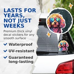 Bliss Monkey Co. Poodle Dog Stickers 5 Inches