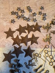 CRAFTERS MUST SEE!! Massive Metal Embellishment Lot For Mixed Media/scrapbooking