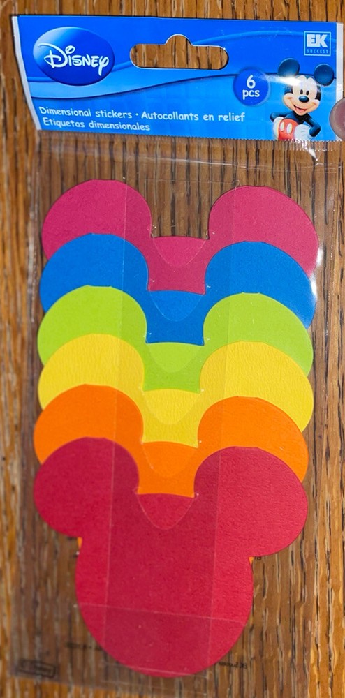 Disney Colorful Mickey Mouse Head Ears Journaling Icon Card Making Scrapbook