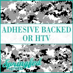 Digital CAMO in Black, Grey & White Adhesive Vinyl or HTV Heat Transfer Vinyl