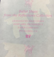 Mrs. Grossman’s BALLET SHOES Stickers. 4 Sheets. 1989. Retired. Reflections.