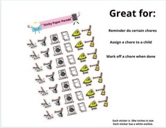 Chores Planner Stickers #72 / Planner Stickers  / Journal Stickers 