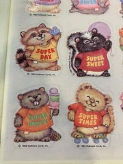 Hallmark Vintage 1982 Shirt Tales Stickers Cute Funny Animals Critters
