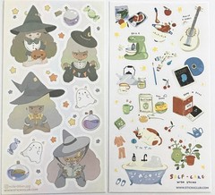 Stickii Club Sticker Sheets Lot of 12 Cute Cats Plants Witches Mushrooms
