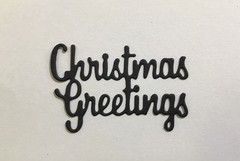 Christmas Greetings Die Cut Embellishments 6 Pcs 1-1/4” x 2” Scrapbook Cards