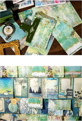 480Pcs Vintage Scrapbook Paper,Rose Manor Scrapbooking Paper for Journaling Supp
