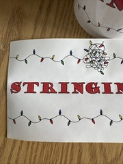 NRN Designs Stringing Lights Scrapbook Stickers ROLL Holiday Christmas