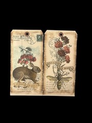 In The Land of Elsewhere Tags Mixed Lot Junk Journaling Crafting Gifts 8”x4”