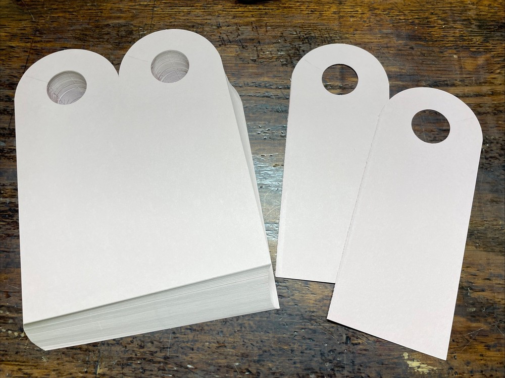 250 Blank Door Hangars Make Your Own! 4”x10”. 2 Per Sheet Then Cut In Half!!