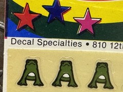 NOS NIP SEALED 80s Decal Specialties Animal Alphabet Letters & Number Stickers