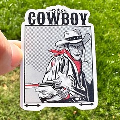50 COWBOY stickers, ranch, horse, hat, decal, cowboys, Western