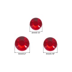 1532Pcs 3 Sheets Rhinestone Stickers 3/4/5 mm Self Adhesive Red