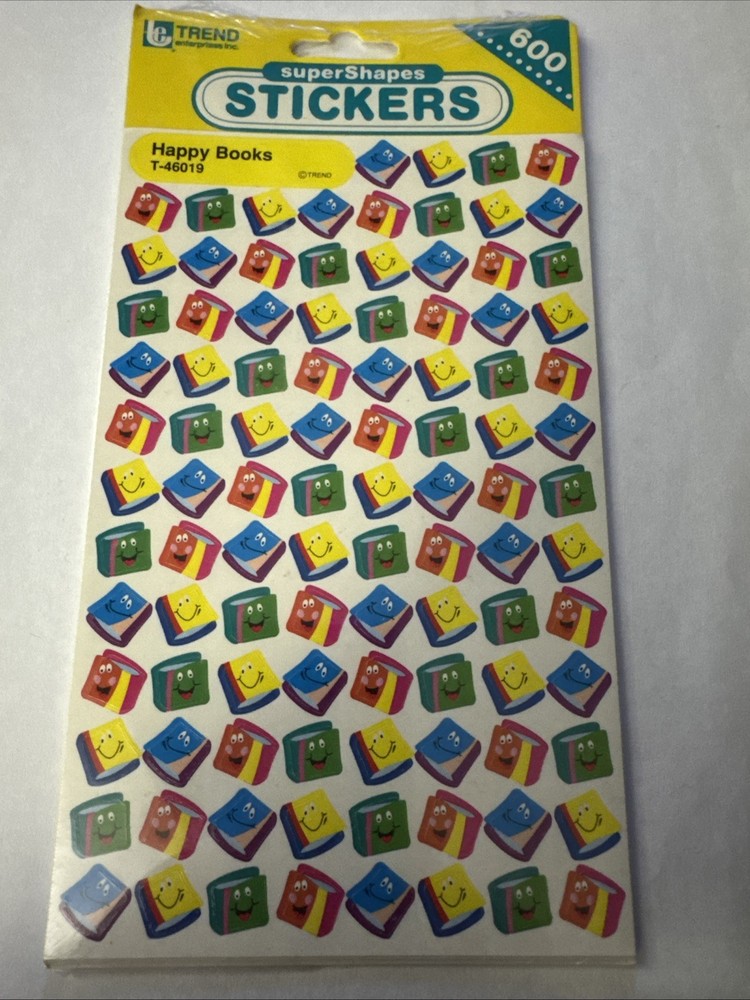 1992 Trend superShapes 600 Stickers New Happy Books Teaching Learning