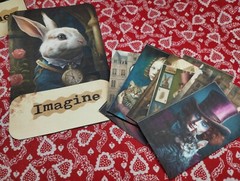 Alice In Wonderland Pocket TAGS SET Of 4 Junk Journal Scrapbook USA