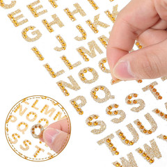 9 Sheets Glitter Alphabet Stickers, 495 Pcs 0.6″ A-Z Rhinestone Letter Stickers