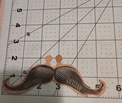 Screamin Sicilian Black Handlebar Mustache Cardboard Halloween Costume Prop