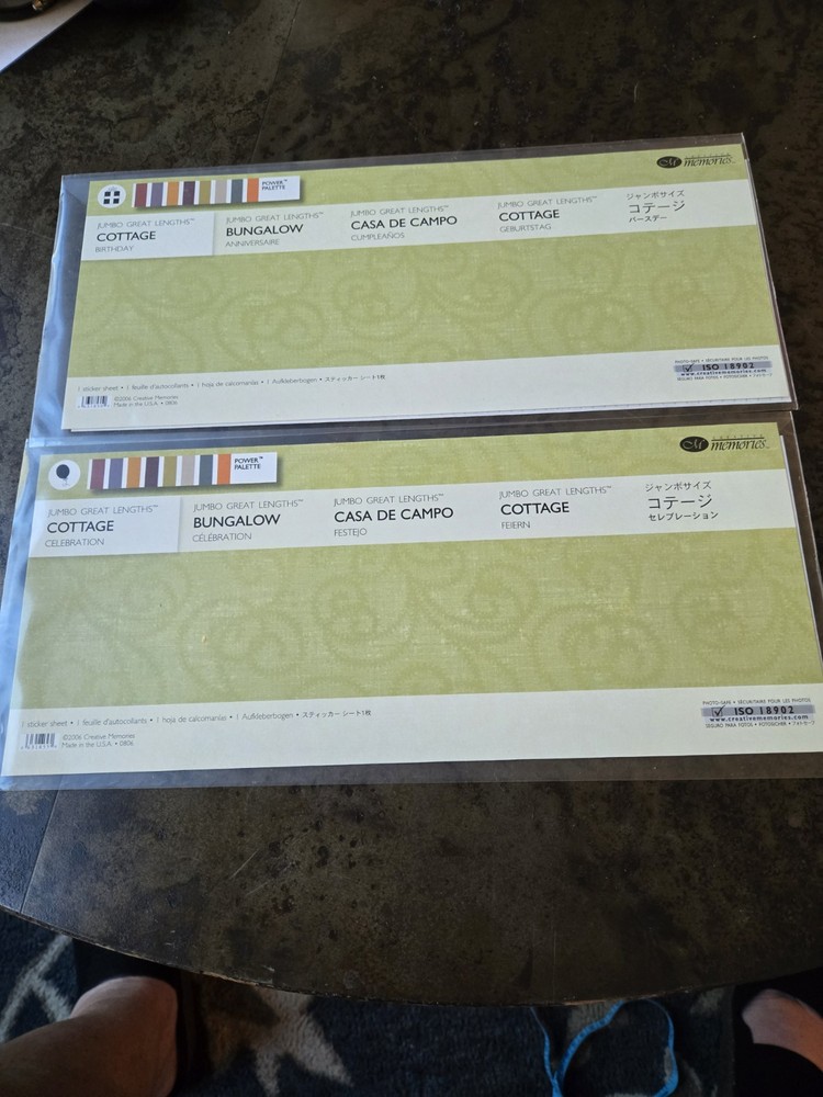 Creative Memories Jumbo Great Lengths Cottage Birthday & Celebration Lot 2 NIP