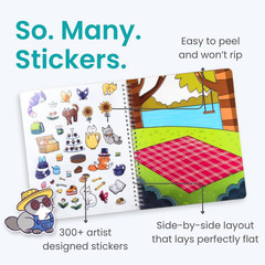 Land of Cats 300+ Kids Sticker Book by Toddler Road Trip Coloring and Sticker B