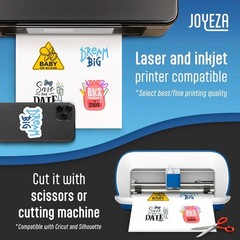 Durable Glossy White Vinyl Sticker Paper – 80 Sheets Waterproof for All Printers