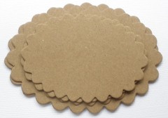 {6} NESTiNG OVAL SCALLOP- Raw Bare Unfinished Chipboard Die Cuts