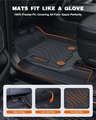 Floor Mats for Toyota Tundra 2022-2025 2026 CrewMax Cab(3rd Gen), Anti-Slip C…
